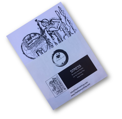 "Stress" Abstract Coloring Pages - Relieve Anxiety & Stress