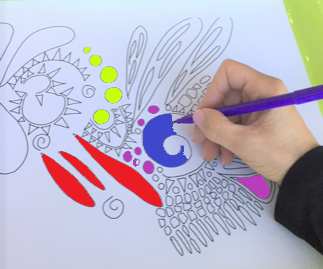 "Fear" Abstract Coloring Pages - Relieve Stress & Anxiety