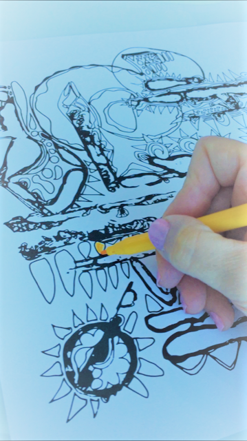 "Stress" Abstract Coloring Pages - Relieve Anxiety & Stress