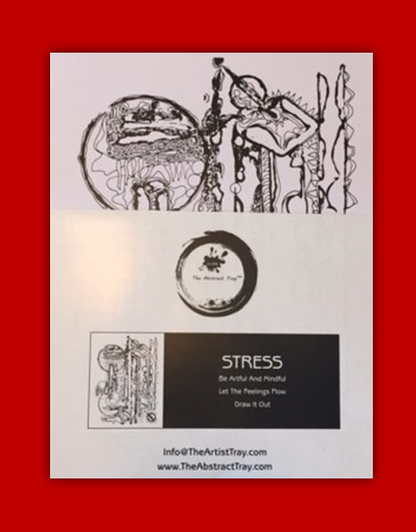 "Stress" Abstract Coloring Pages - Relieve Anxiety & Stress