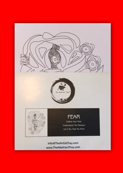 "Fear" Abstract Coloring Pages - Relieve Stress & Anxiety
