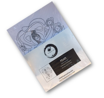 "Fear" Abstract Coloring Pages - Relieve Stress & Anxiety